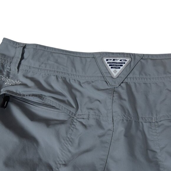 Columbia Gray Nylon Hiking Capri Pants Size 16 Gorpcore Cargo Packable Travel - Picture 4 of 10
